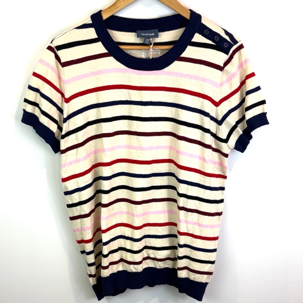 NWT ModCloth Multicolor Striped Sweater size 2X